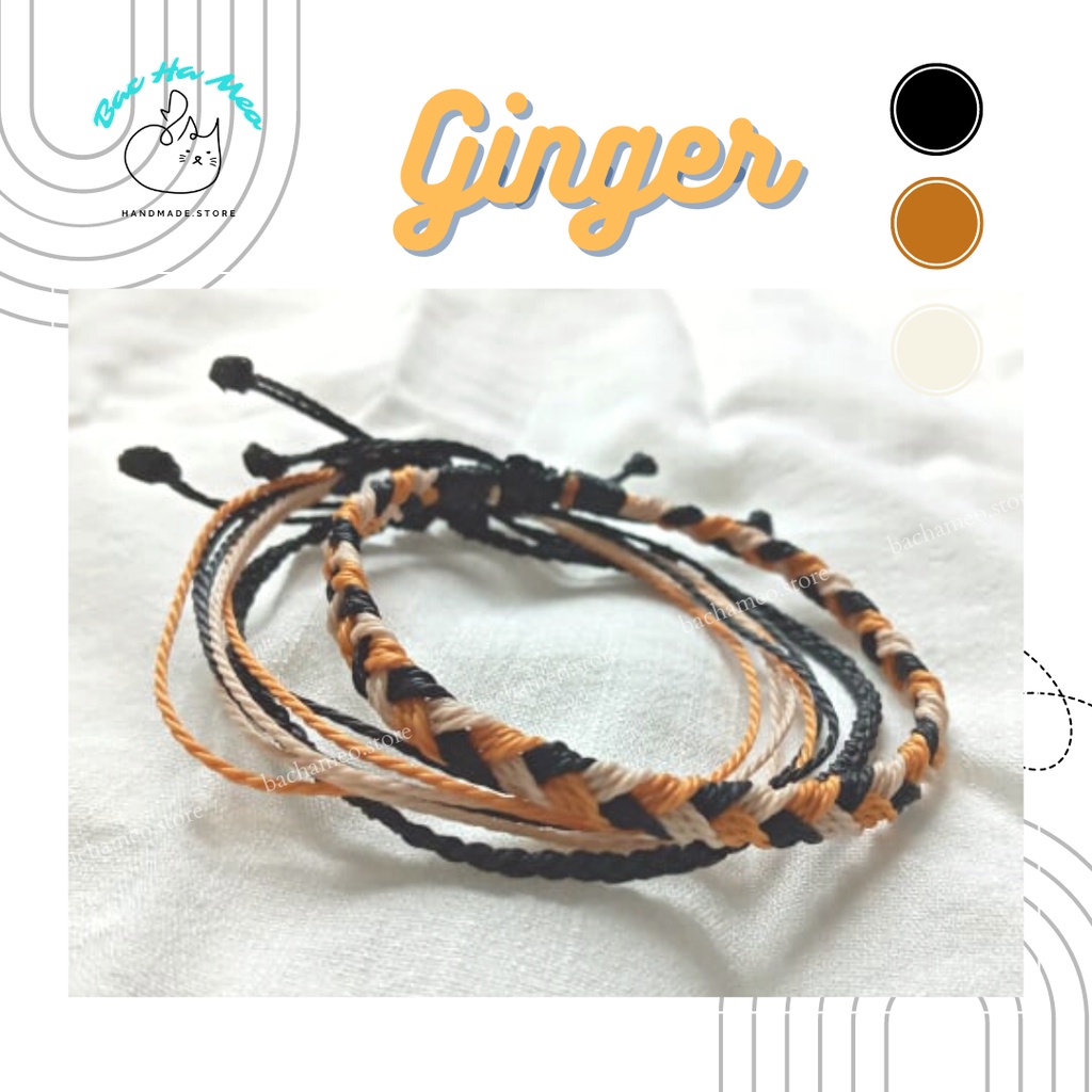 Set vòng tay waterproof - Set GINGER - Vòng tay Bachameo - Vòng tay handmade