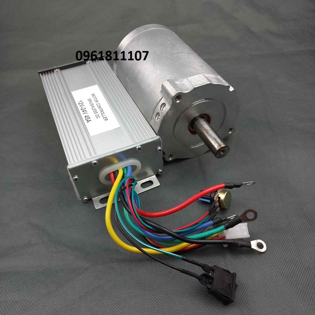 Combo motor 12v 24V 700w brushless BLDC + điều tốc 45A