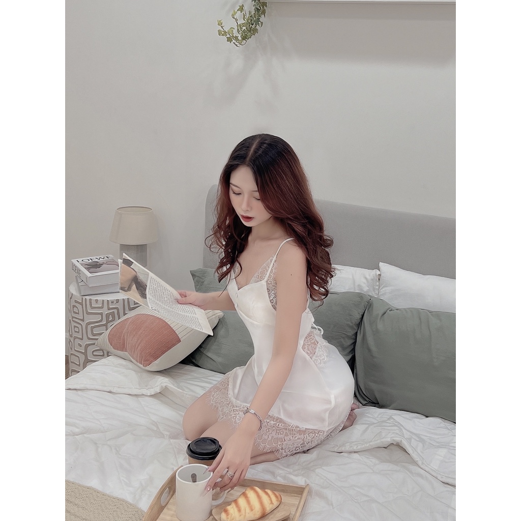 Sexy Forever Váy ngủ lụa phối ren Destiny