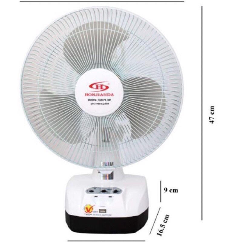 QUẠT tích điện HONJINDA HJD-FL301  có sẵn
