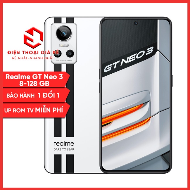 Điện thoại Realme GT Neo 3 8/128GB, sạc nhanh 80W Điện thoại Giá rẻ Sài Gòn, BH 12 tháng 1 đổi 1