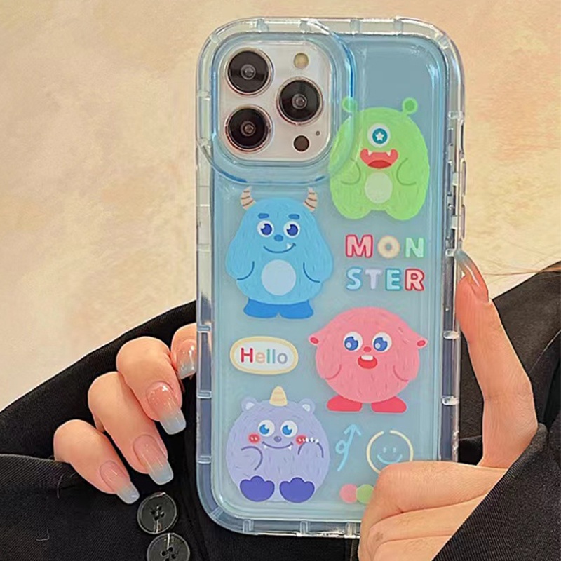 Ốp Điện Thoại Silicon TPU Mềm Trong Suốt In Hình Quái Vật Dễ Thương Cho IPhone 14 13 12 11 Pro XS Max X XR 8 7 6 6S Plus