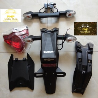 Combo : 3 dè sau biển số + đèn lái + xi nhan trước sau cho xe suzuki raider 150 - hàng tháo xe - np motor shop