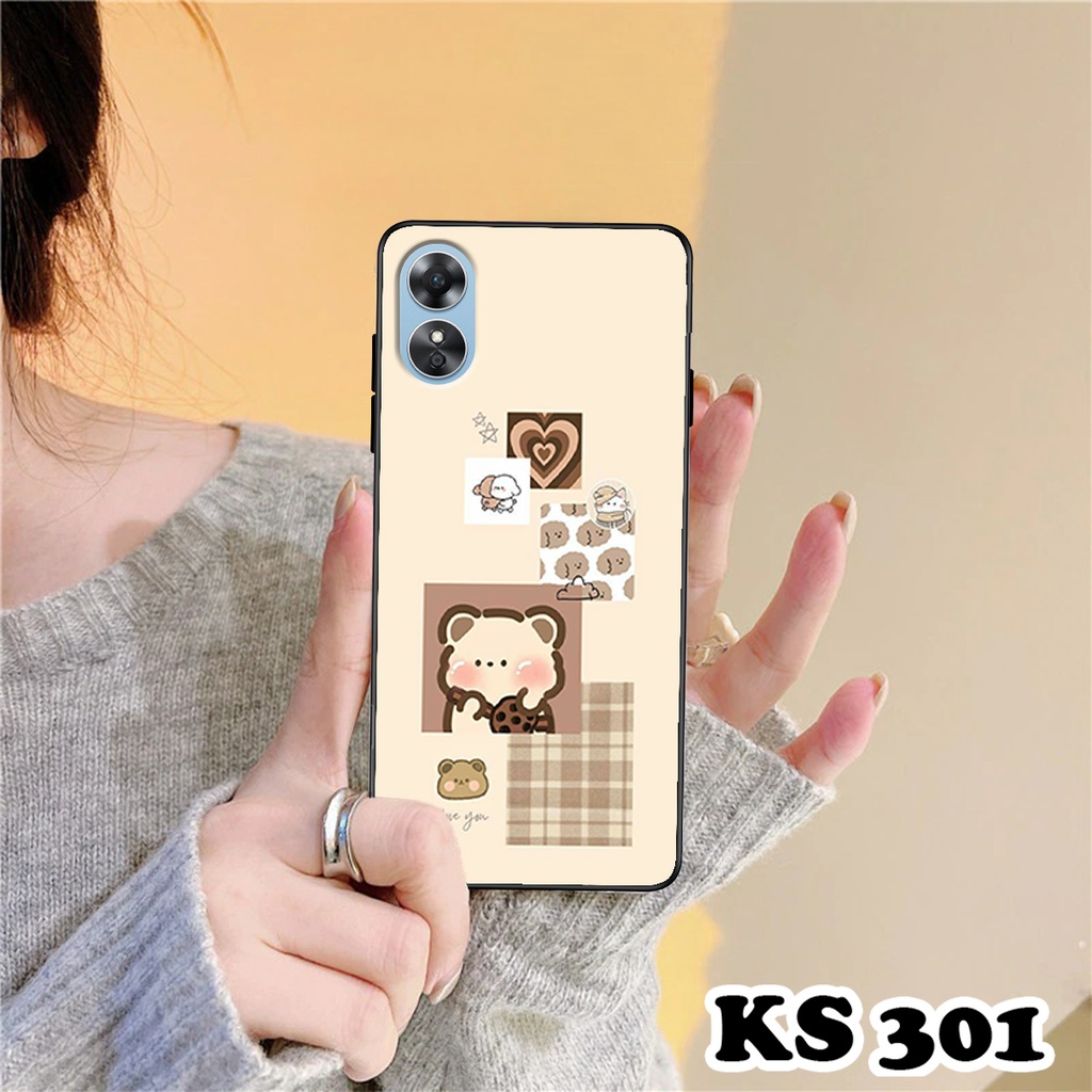 Ốp lưng Oppo A17 - A17k in hình Gấu&amp;Thỏ - Chất liệu TPU cao cấp
