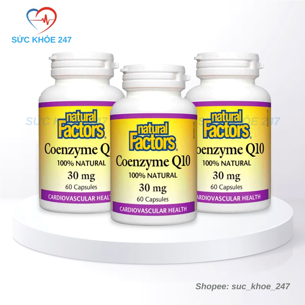 Coenzyme Q10 - Viên Bổ Tim Coenzyme Q10 Lọ 60 Viên - 100% Tự Nhiên Giúp Duy Trì Sức Khỏe Tim Mạch, Nhập Khẩu Canada