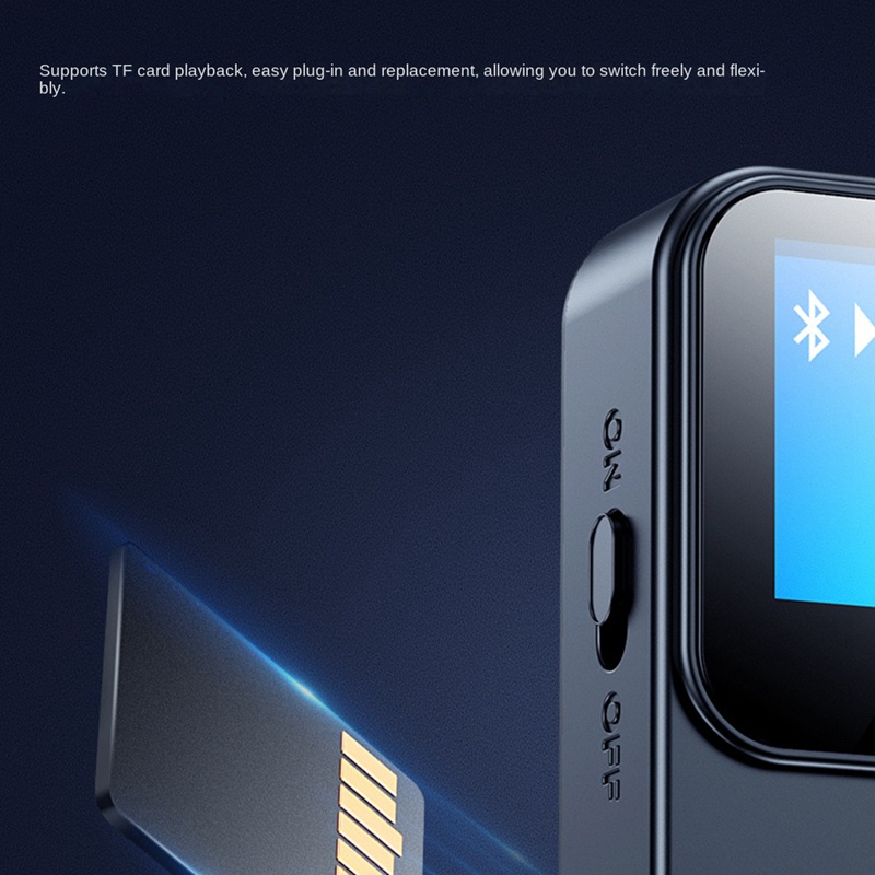 Thiết Bị Nhận Tín Hiệu Bluetooth 5.0 Chơi Nhạc MP3 Có Màn Hình Điều Khiển Hỗ Trợ Chụ