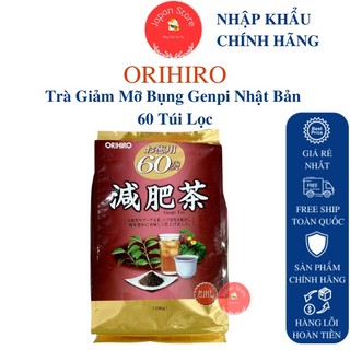 Trà giảm mỡ bụng orihiro genpi tea nhật bản - túi 60 gói