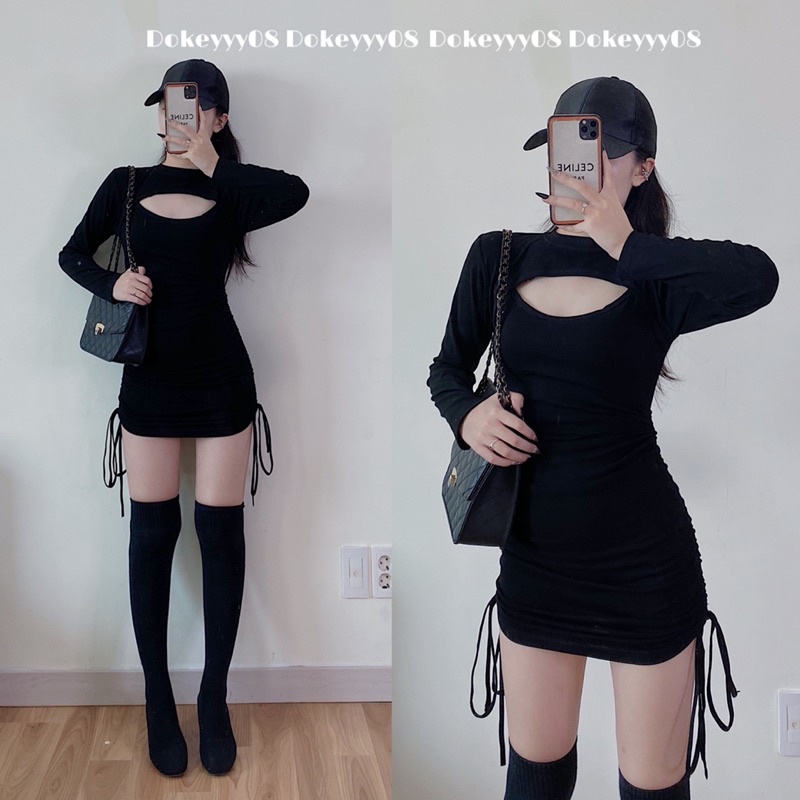 Váy body chất co giãn dáng dài