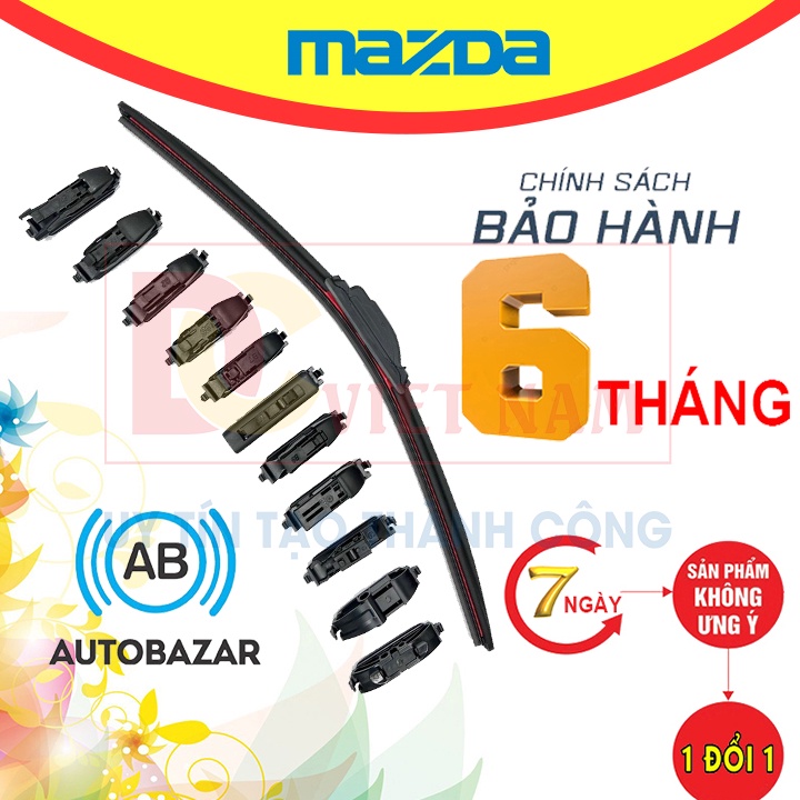 Thanh gạt nước mưa ô tô công nghệ Đức Nano Plus, dành cho các dòng xe của hãng MAZDA [BẢO HÀNH - 6 THÁNG]
