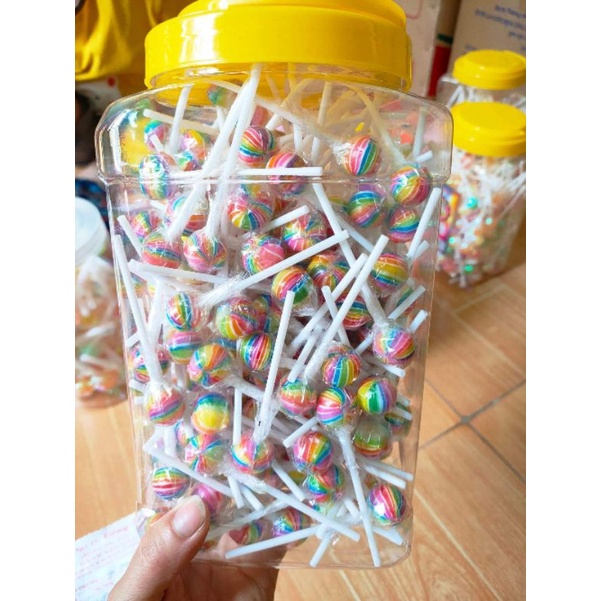 Com bo 50 cây kẹo mút mini Mix các vị trái cây cho bé