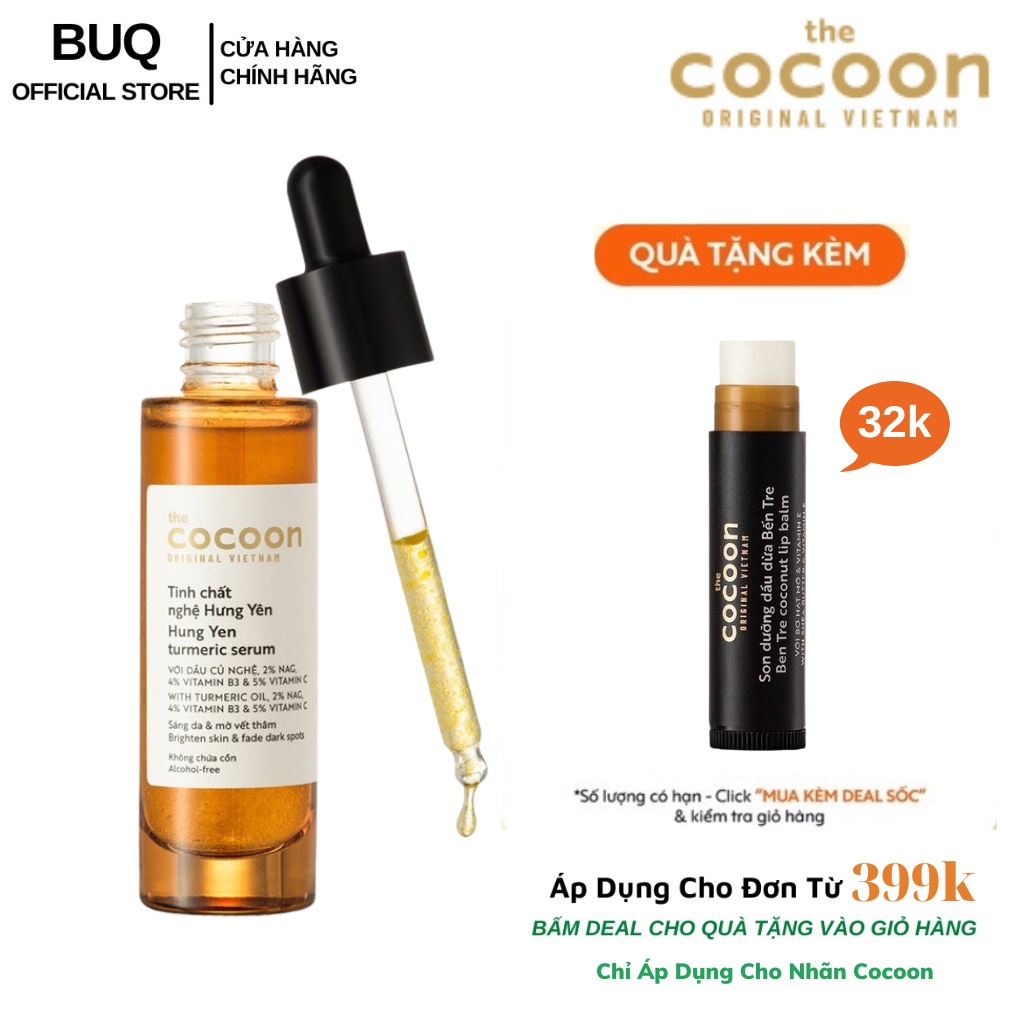 Tinh Chất Nghệ Hưng Yên ( Serum ) Cocoon Sáng Da Chuyên Sâu & Mờ Vết Thâm 30ml