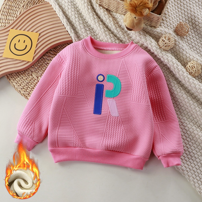 Áo Hoodie Nhung Dày Cỡ Vừa 90-160CM Thời Trang Cho Bé