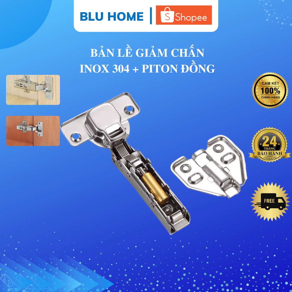 Bản lề tủ giảm chấn inox 304 tháo lắp nhanh cao cấp, bản lề tủ áo tủ bếp bảo hành 1 năm - Hàng Chính Hãng Ms886