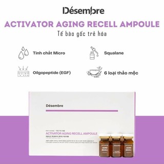 Tế bào gốc trẻ hoá Desembre Activator Aging Recell Ampoule (hộp 10 lọ) MẪU MỚI 2022