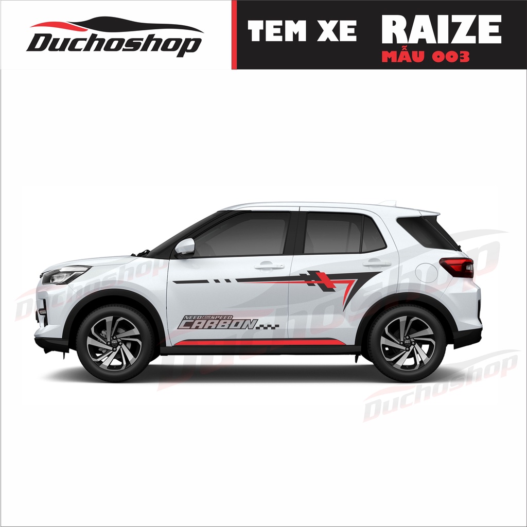 Tem xe Toyota Raize phong cách sang trong