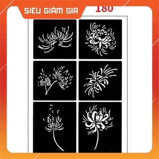Khuôn xăm tạm thời hình hoa bỉ ngạn