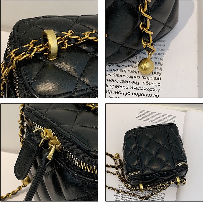 IELGY Túi xách màu trơn phối dây xích sang trọng cho nữ