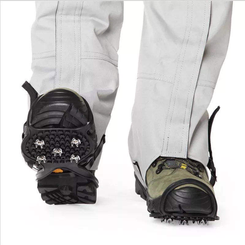 1 Cặp Kẹp Đá 5 Răng Chống Trượt Cho Giày / Đi Trên Tuyết / Leo Núi / Du Lịch Ngoài Trời