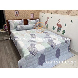 Bộ ga gối kèm chăn chần gòn lụa tencel cao cấp xịn mịn mát