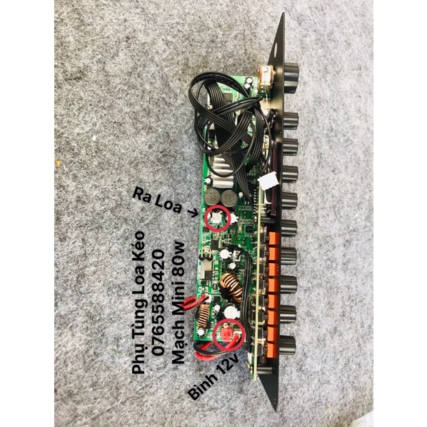 Mạch Loa Kéo V8HL và V8HT Echo Reverb 80w 1 Kênh Mono 4ohms