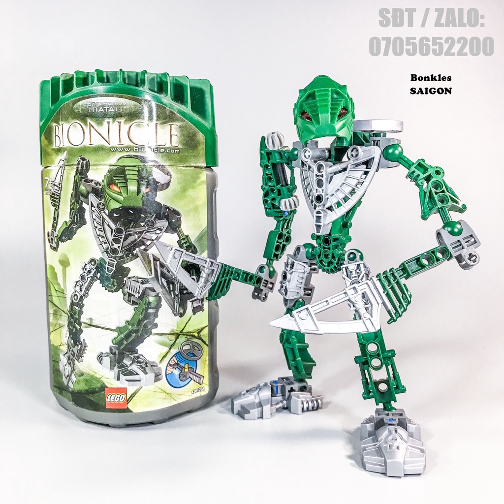 Đồ Chơi Mô Hình Vintage lắp ráp LEGO Bionicle Toa Hordika 8740 Matau Chính Hãng Đan Mạch (2005)