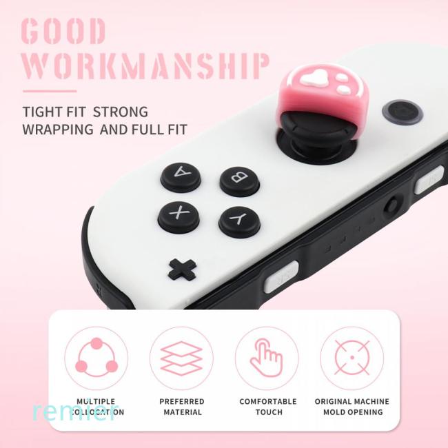 Set 6 Nắp Silicon Hình Dấu Chân Mèo Dễ Thương Cho Switch / lite / oled