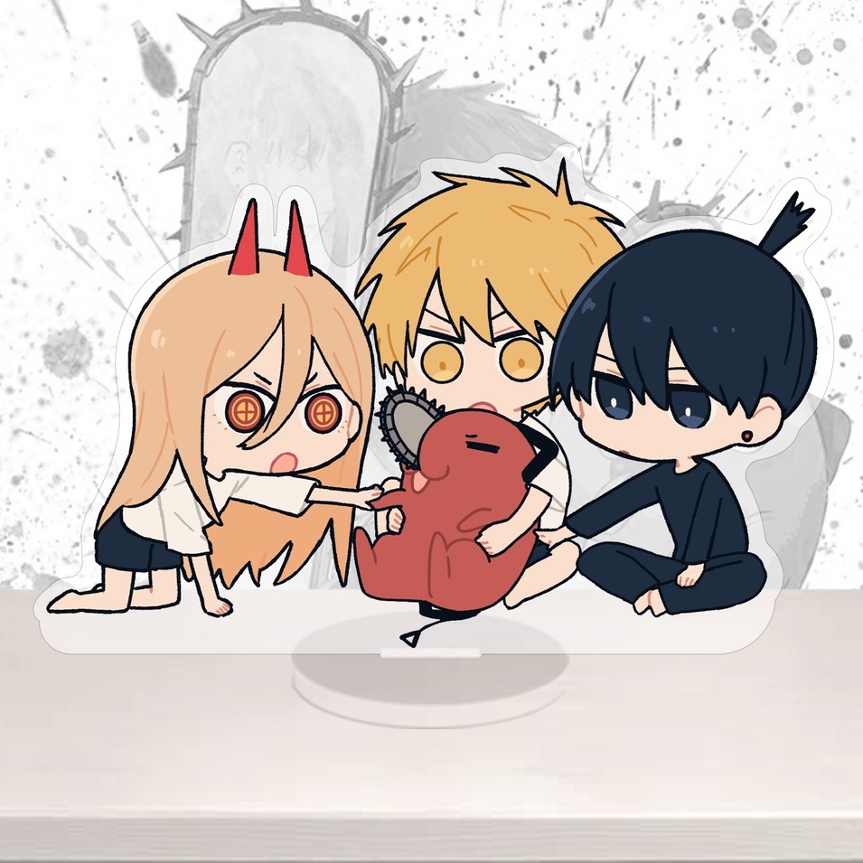 Standee Chainsaw man, mô hình nhân vật Denji, Power, Makima, Aki