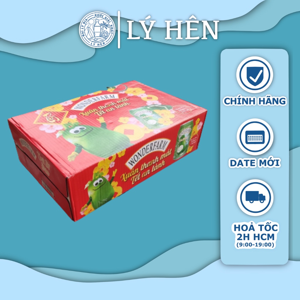 Thùng 24 Lon Trà Sâm Bí Đao Wonderfarm Lon 310ml Date Luôn Mới