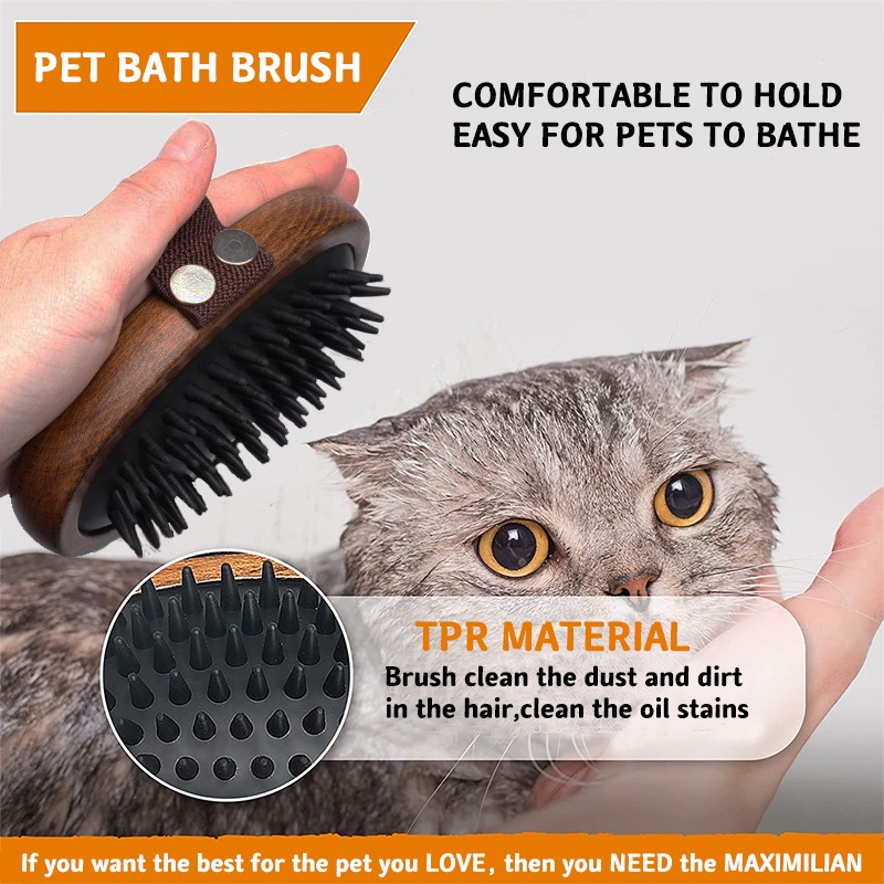 HamshMoc Bàn ChảI Lông BằNg Cao Su, GiúP GiảM Stress Cho Thú Cưng