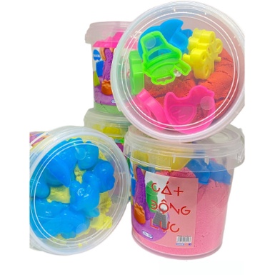 1kg Cát Động Lực có Khuôn chơi kèm trong xô lớn, Hàng Việt Nam an toàn cho bé khi chơi