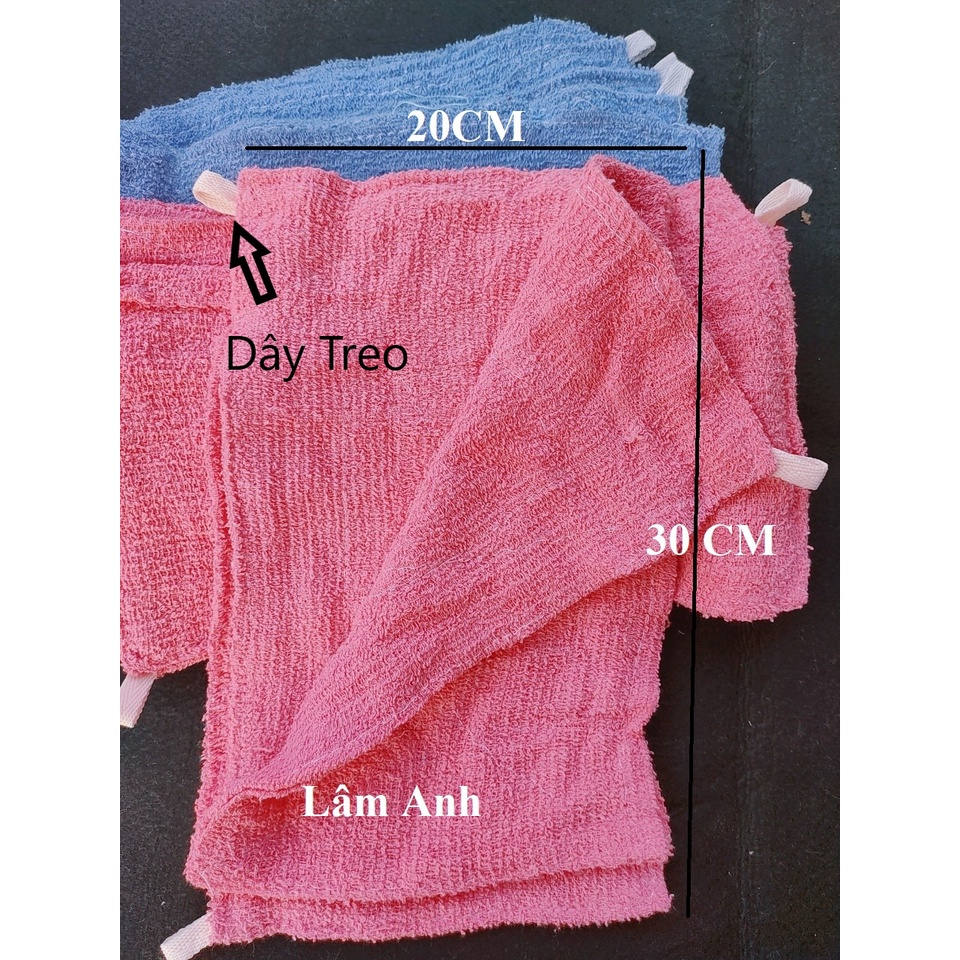 Khăn Cotton 2 Lớp Cotton Có Dây Treo Tiện Lợi