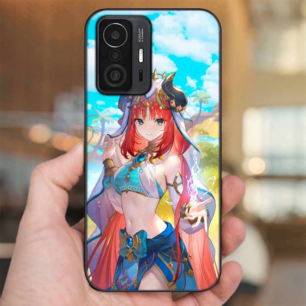 Ốp lưng Xiaomi 11T Pro 5G viền đen in hình Nilou Genshin Impact
