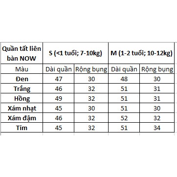 Quần tất liền bàn cho bé Jasmine Baby nhiều màu