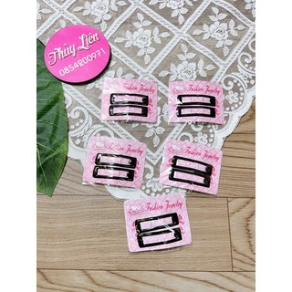 Kẹp mái bóp đen vuông 1 cặp