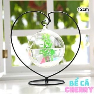 Bể cá mini trái tim 21 (tặng kèm combo 2 phụ kiện trang trí)