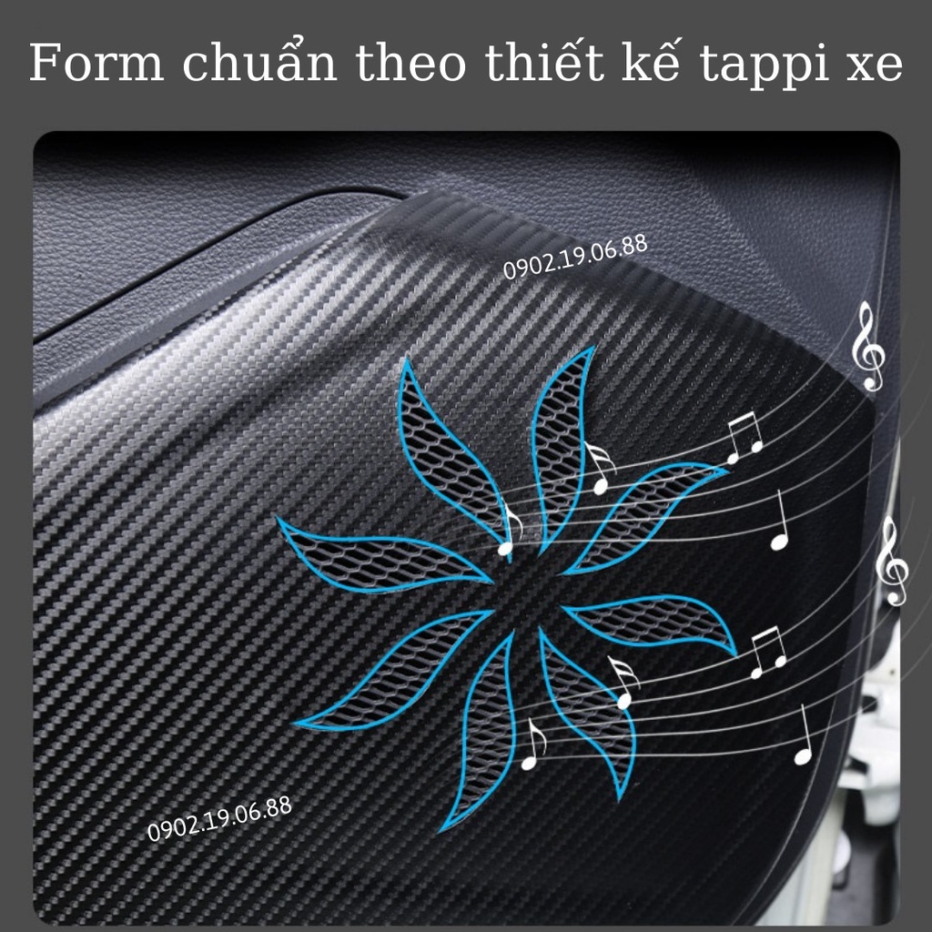 Miếng dán chống xước cửa xe hơi da Carbon Air Fiber cho xe Toyota Veloz