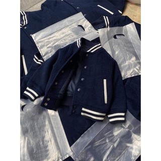 Áo khoác dạ bomber cho bé trai