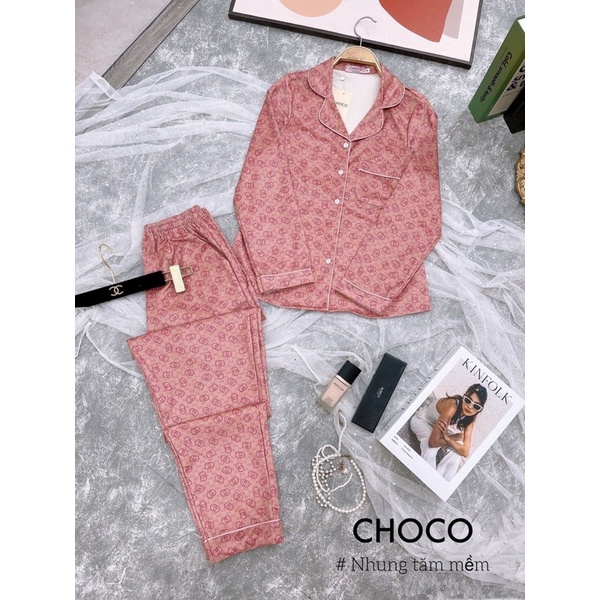 Bộ pijama bộ mặc nhà chất liệu nhung tăm mịn cao cấp