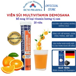 Viên sủi vitamin tổng hợp demosana multivitamin hương vị cam nhập khẩu đức tuýp 20 viên dvn01
