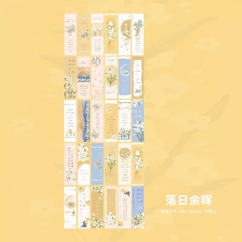 Bookmark hoạ tiết hoa lá thiên nhiên