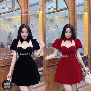 Bigsize hiếu hiếu ( đầm cúp ngực cổ sơ mi có lưới lót 55-100kg )