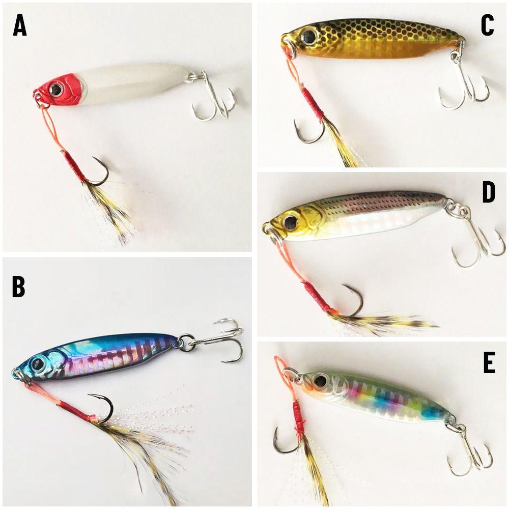 MUVAKO Mồi Câu Cá Bằng Kim Loại Lông Vũ Nhiều Màu Sắc Trọng Lượng 15g / 18g