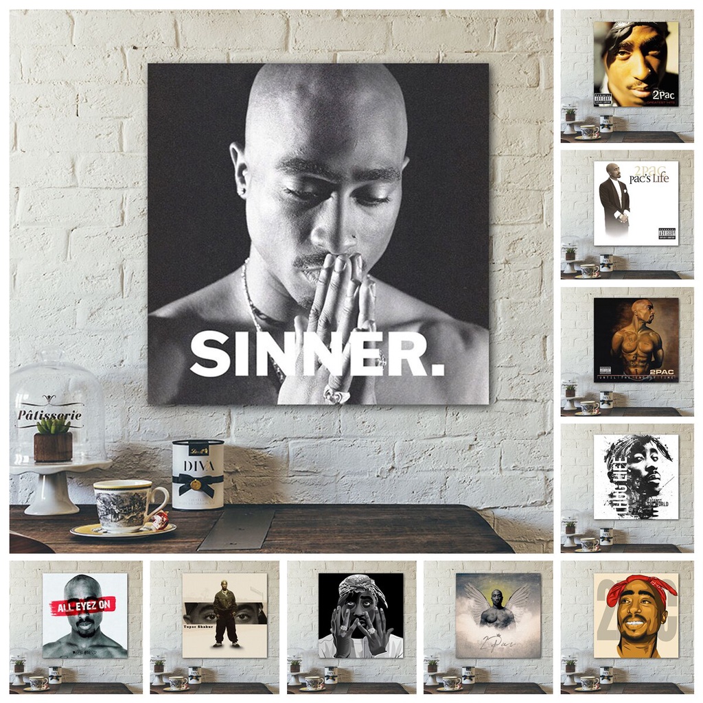 2PAC poster tupac gangster rap hip-hop ngôi sao trang trí tranh nhạc pop album bìa trang trí nhà cửa