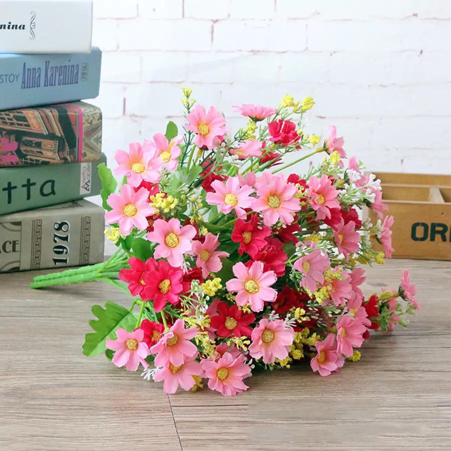 Cành hoa cánhén 28 bông nhiều màu sắc xinh xắn