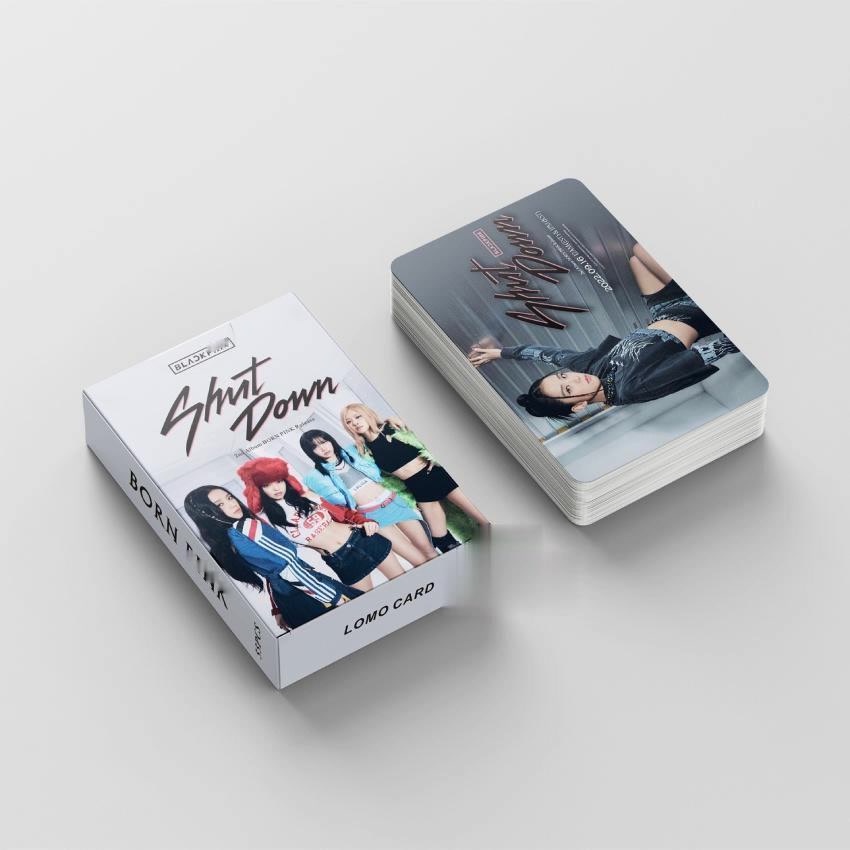 Thẻ Lomo BlackPink SHUT DOWN Born Pink bo góc Thẻ card Thần Tượng - Bộ 55 ảnh