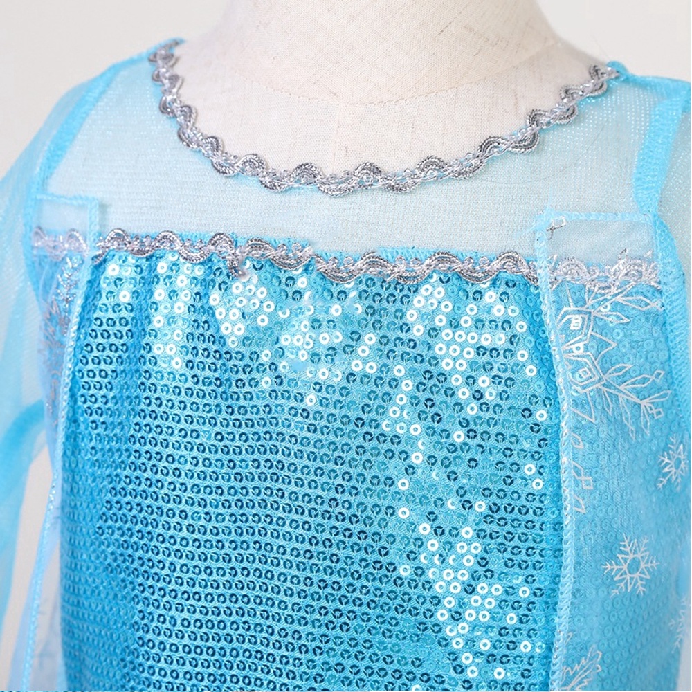 Đầm công chúa Elsa BCBL đính kim tuyến lấp lánh có thể tháo rời cho bé gái