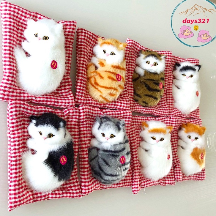 MÈO Thú bông GIỐNG THẬT 99%  sói gấu lõi than hoạt tính lọc không khí khử mùi trang trí xe hơi ô tô