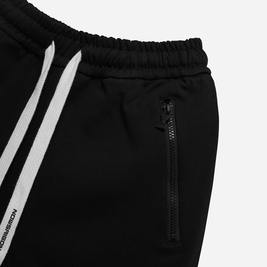 Quần NEEDS OF WISDOM Embroidered Nowsg Sweatshorts - Black - Local Brand Chính Hãng