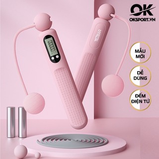 Dây nhảy thể thao không dây cho người lớn và trẻ em, có bộ đếm điện tử, đốt cháy calo giảm cân hiệu quả