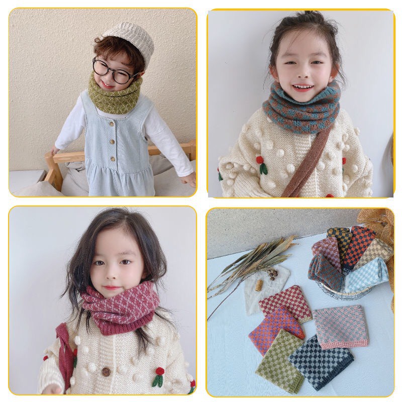 Khăn len ống trẻ em (16 màu) N00602
